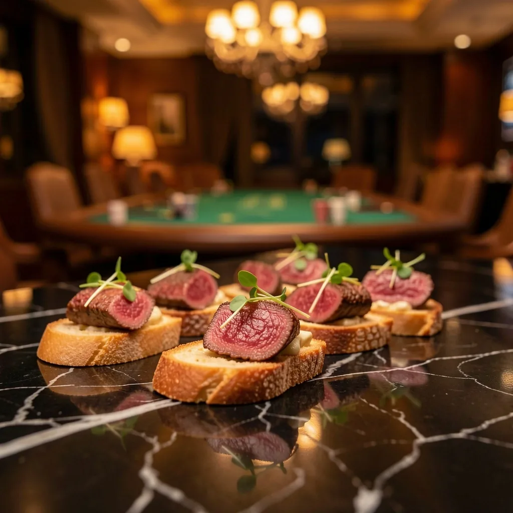 Przekąski gourmet w Poker Lounge Taveloria
